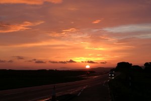 Sunrise  over the A66