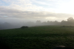 Fog rolling in across the countryside