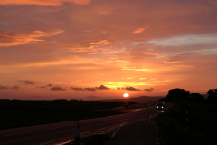 Sunrise on the A68