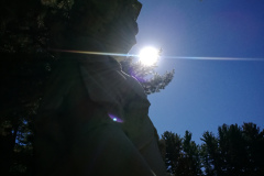 Statue silhouette in Saratoga